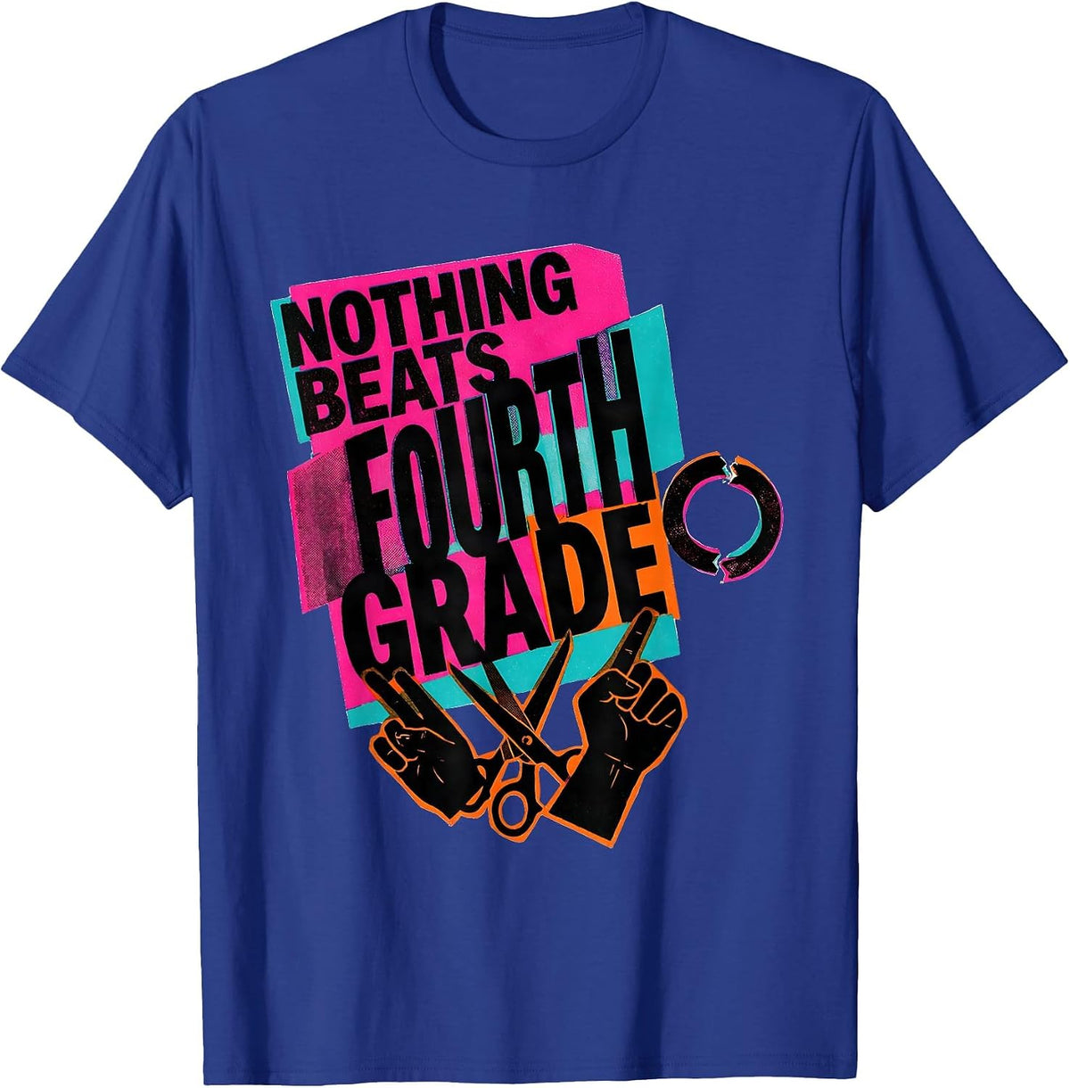 Nothing Beats Fourth Grade Funny Team Fourth Grade Back T-Shirt - Royal Blue