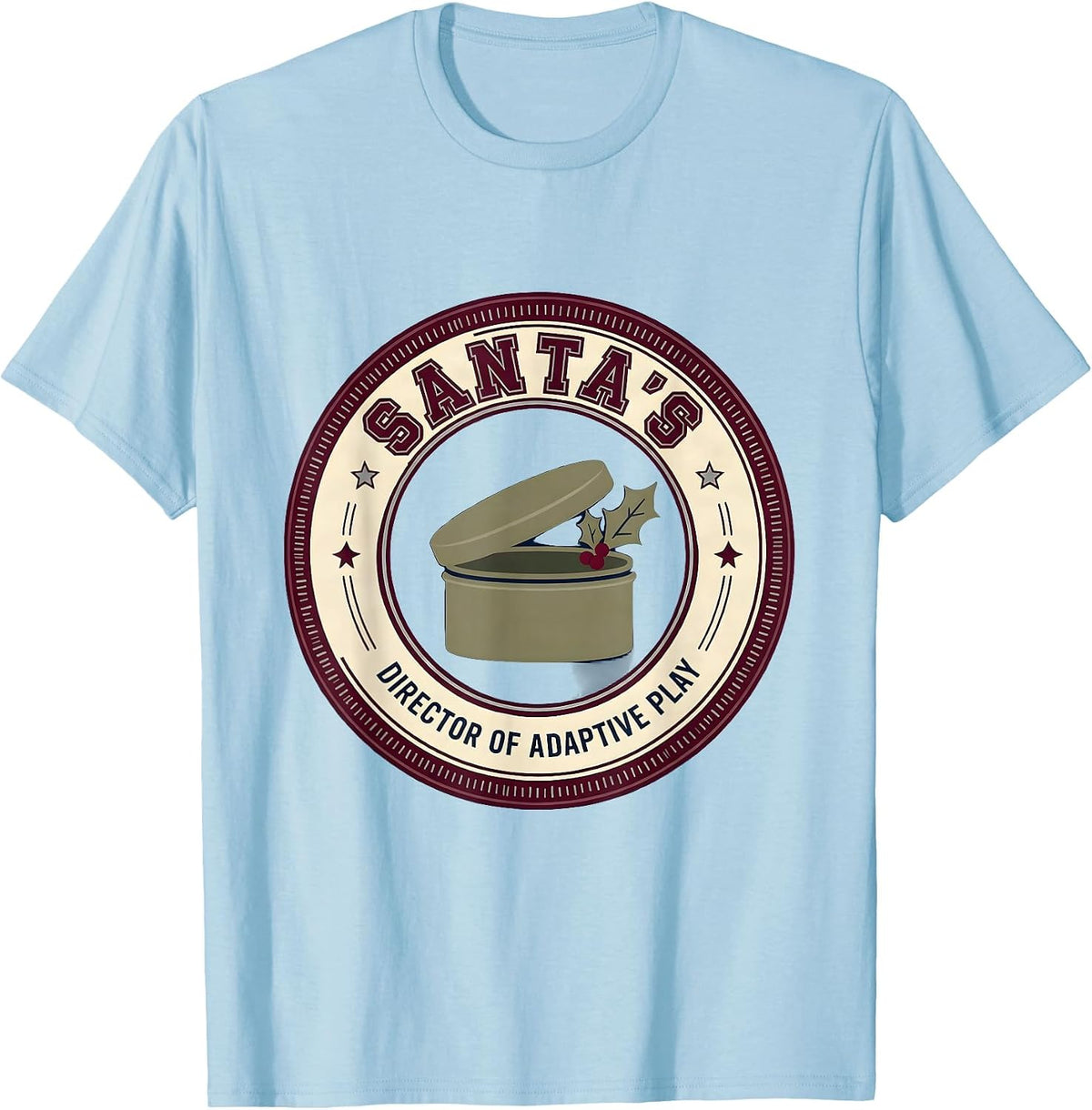 Men's Santa's Director of Adaptive Play Occupational Therapy T-Shirt - Baby Blue