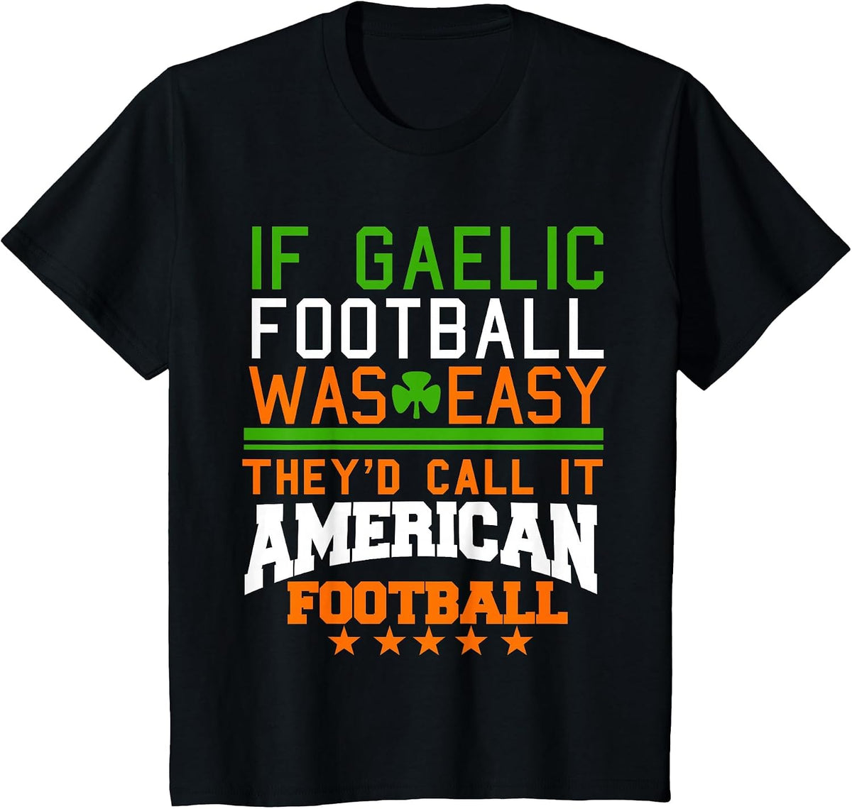 Gaelic Football Player Coach Funny T-Shirt - Black