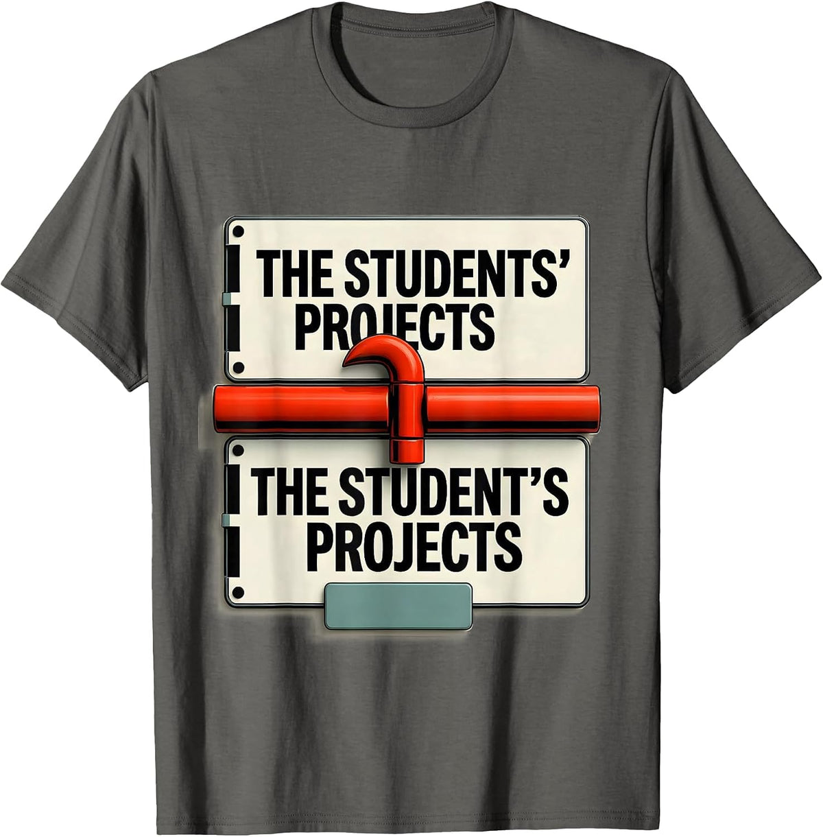 The students' projects Grammar Teacher Humor T-Shirt - Asphalt Grey