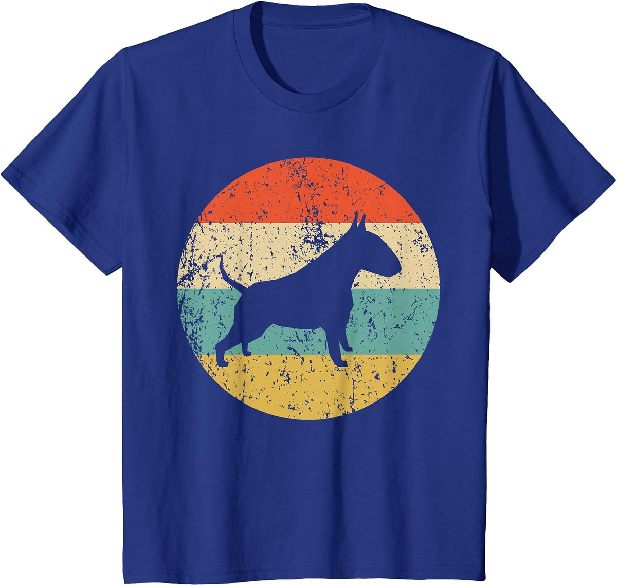 Bull Terrier Shirt - Vintage Retro Bull Terrier Dog T-Shirt T-Shirt - Royal Blue
