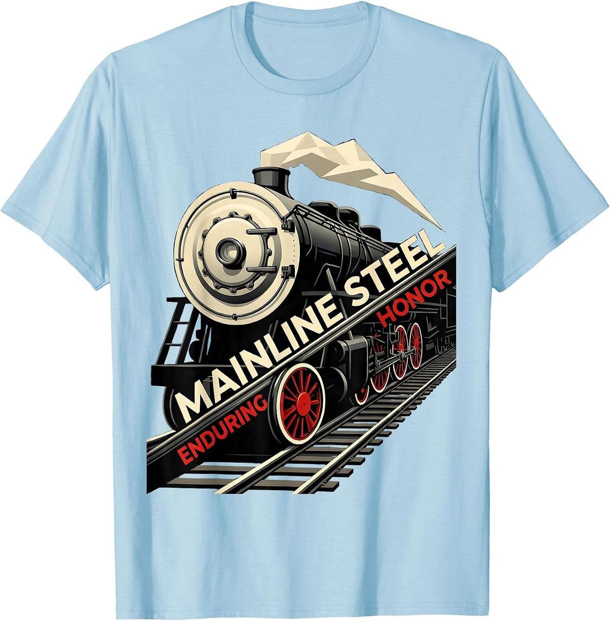 Men's Mainline Steel Enduring Honor Constructivist Steam T-Shirt - Baby Blue