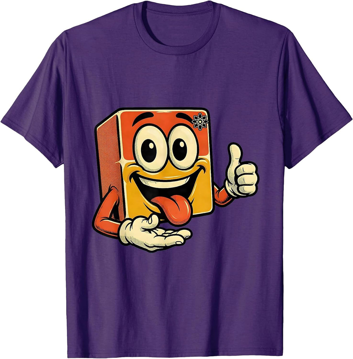 Men's Curious Kid at the Periodic Table Graphic T-Shirt - Purple