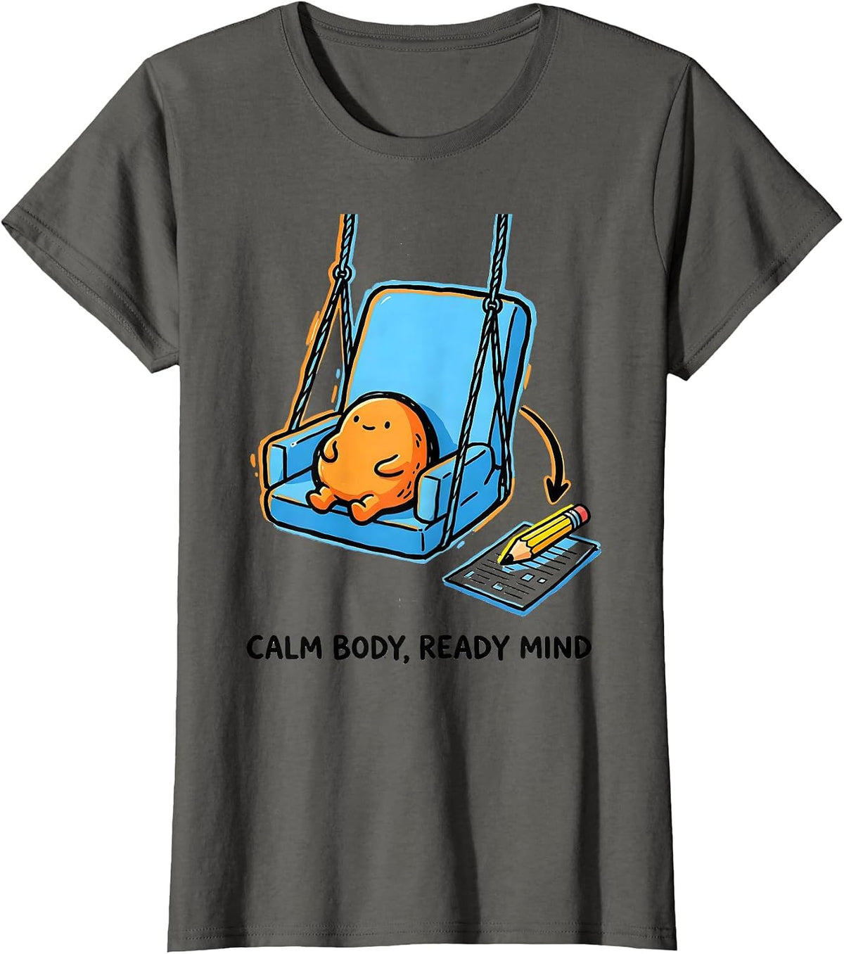 Women's Calm Body, Ready Mind Occupational Therapy Sensory T-Shirt - Asphalt Grey