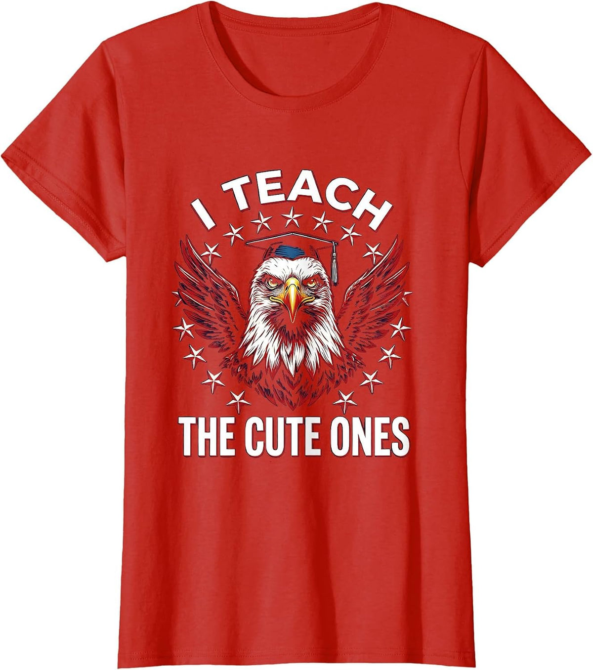 Women's I Teach The Cute Ones PreK Teacher Design T-Shirt - Red