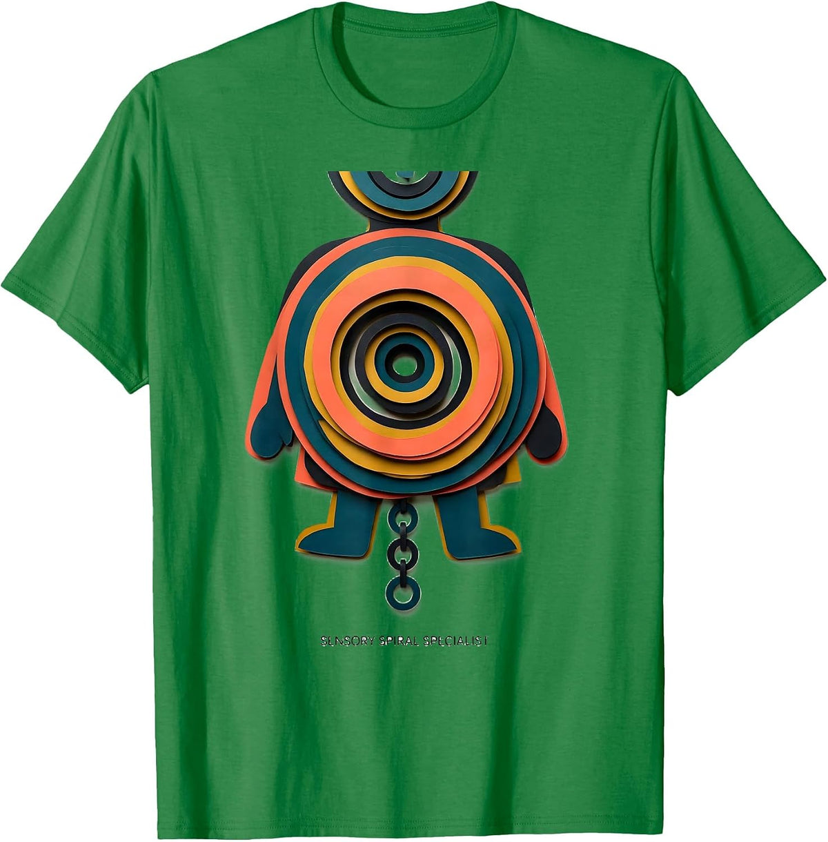 Men's Sensory Spiral Specialist Occupational Therapy OT Student T-Shirt - Kelly Green