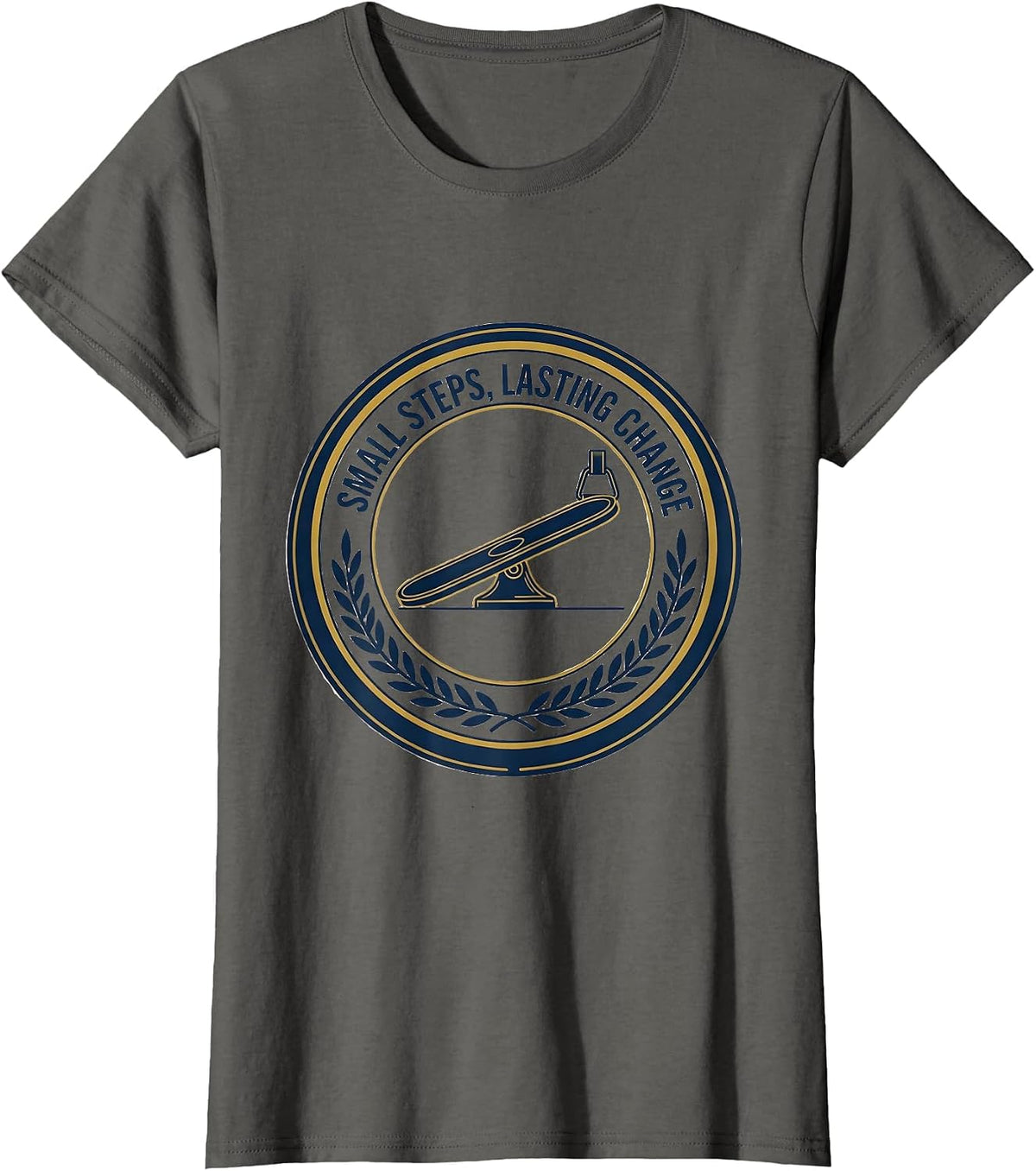 Women's Small Steps Lasting Change Occupational Therapy OT Month T-Shirt - Asphalt Grey