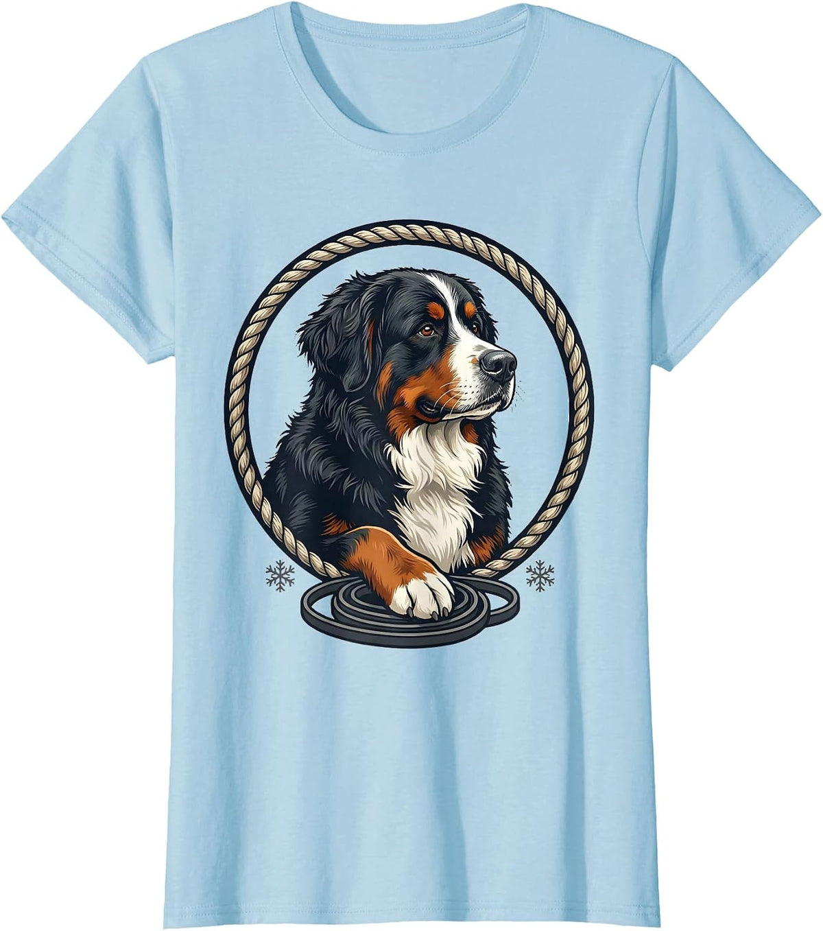 Bernese Mountain Dog Badge Breed Lover Gift T-Shirt - Baby Blue