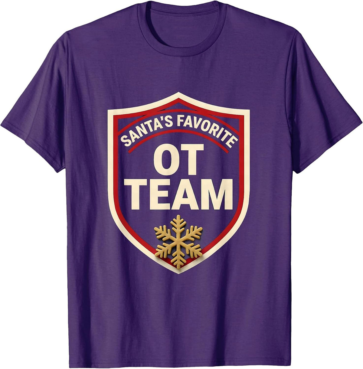 Men's Santa's Favorite OT Team Funny Occupational Therapy T-Shirt - Purple