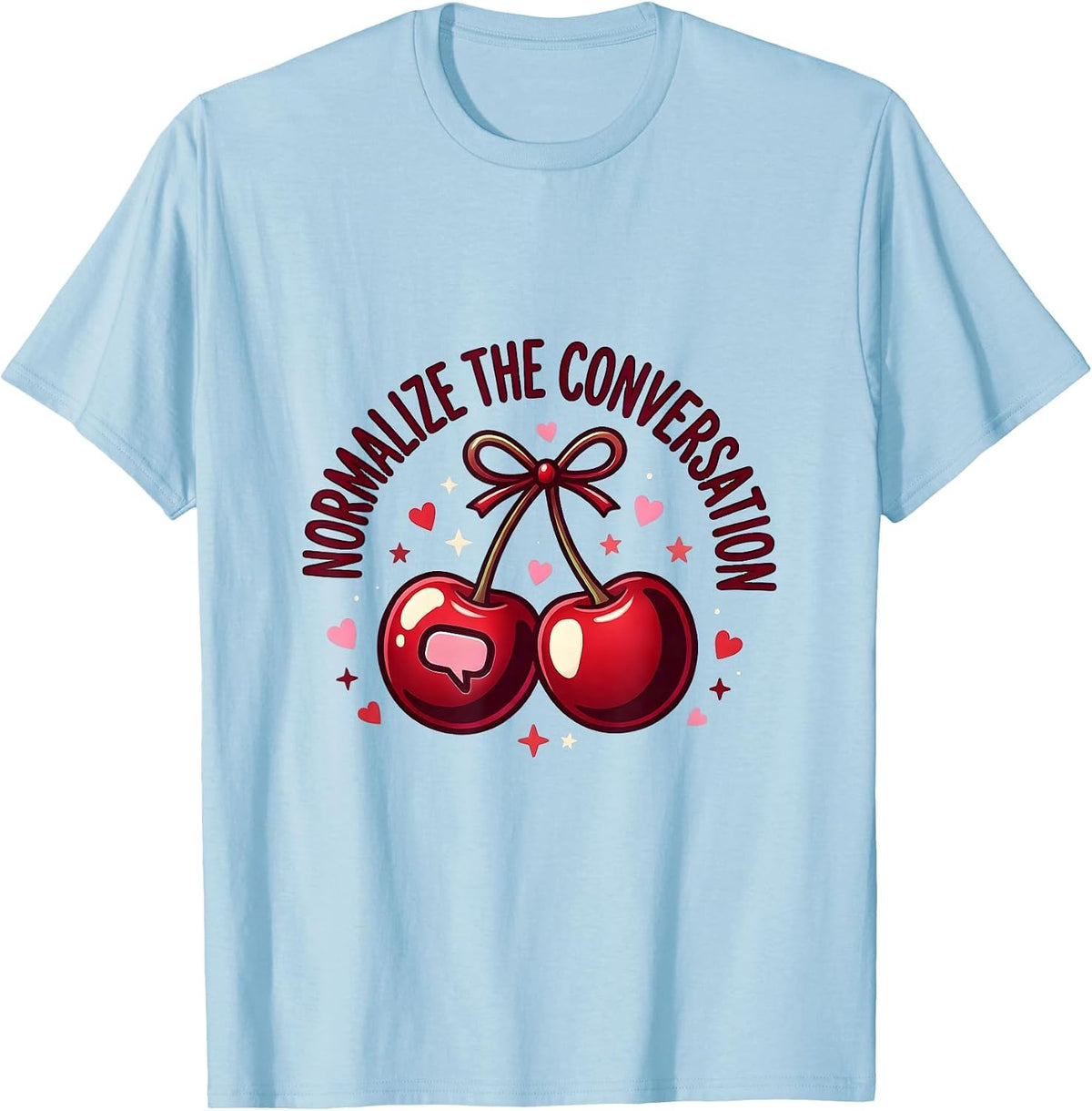 Men's Normalize The Conversation Mental Health Matters T-Shirt - Baby Blue