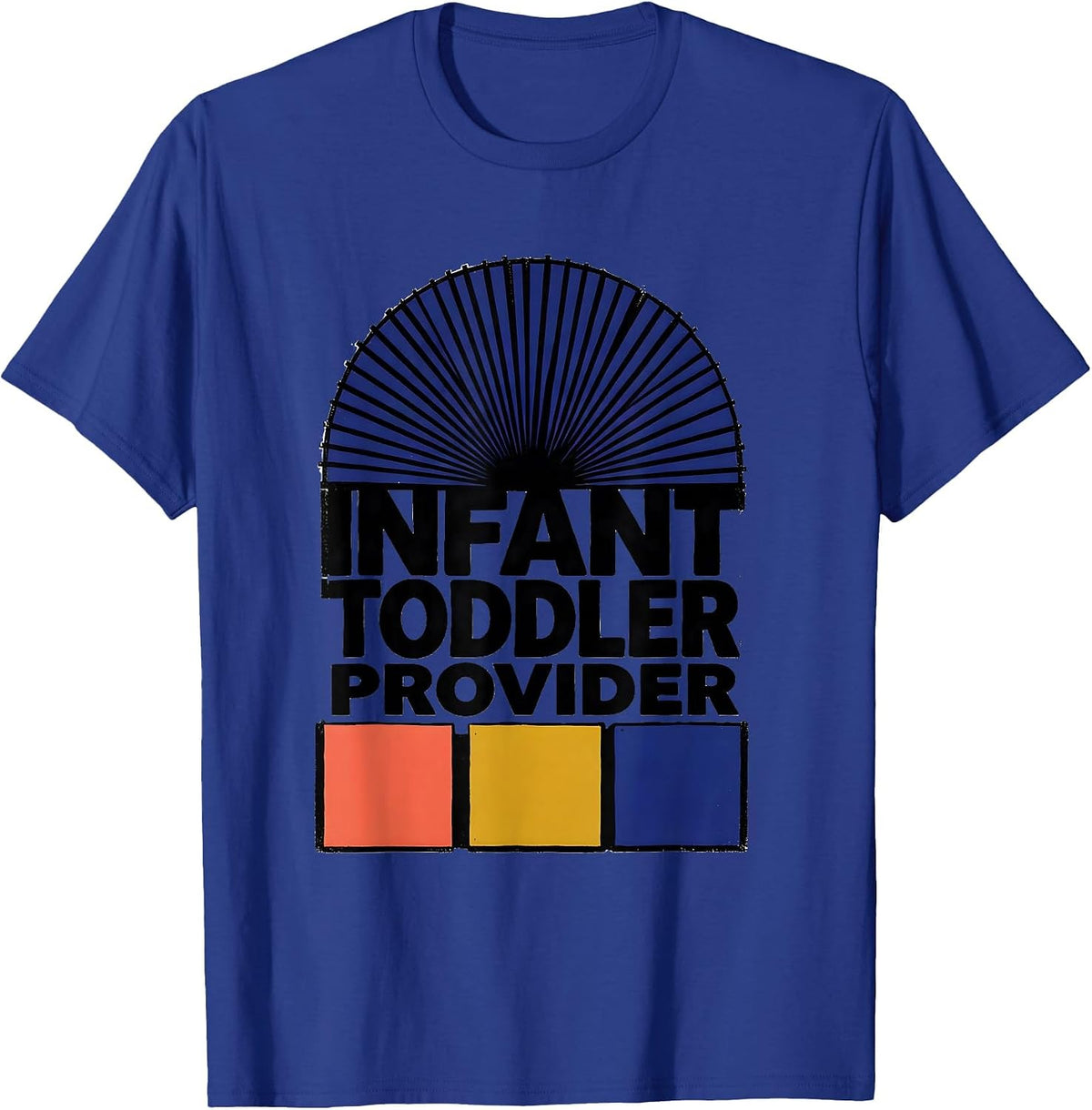 Men's Infant Toddler Provider Funny Early Childhood Teacher T-Shirt - Royal Blue