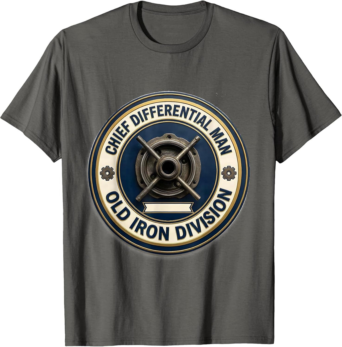 Chief Differential Man, Old Iron Division Classic Car T-Shirt - Asphalt Grey