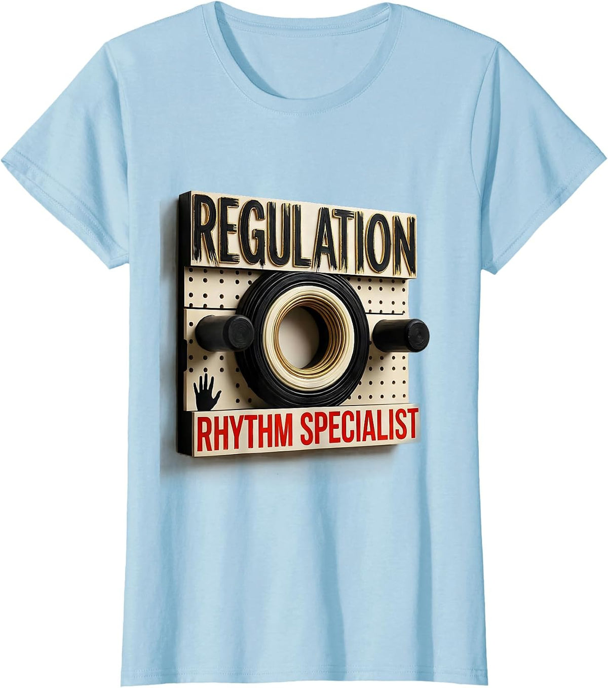 Women's Regulation Rhythm Specialist Occupational Therapy Sensory T-Shirt - Baby Blue