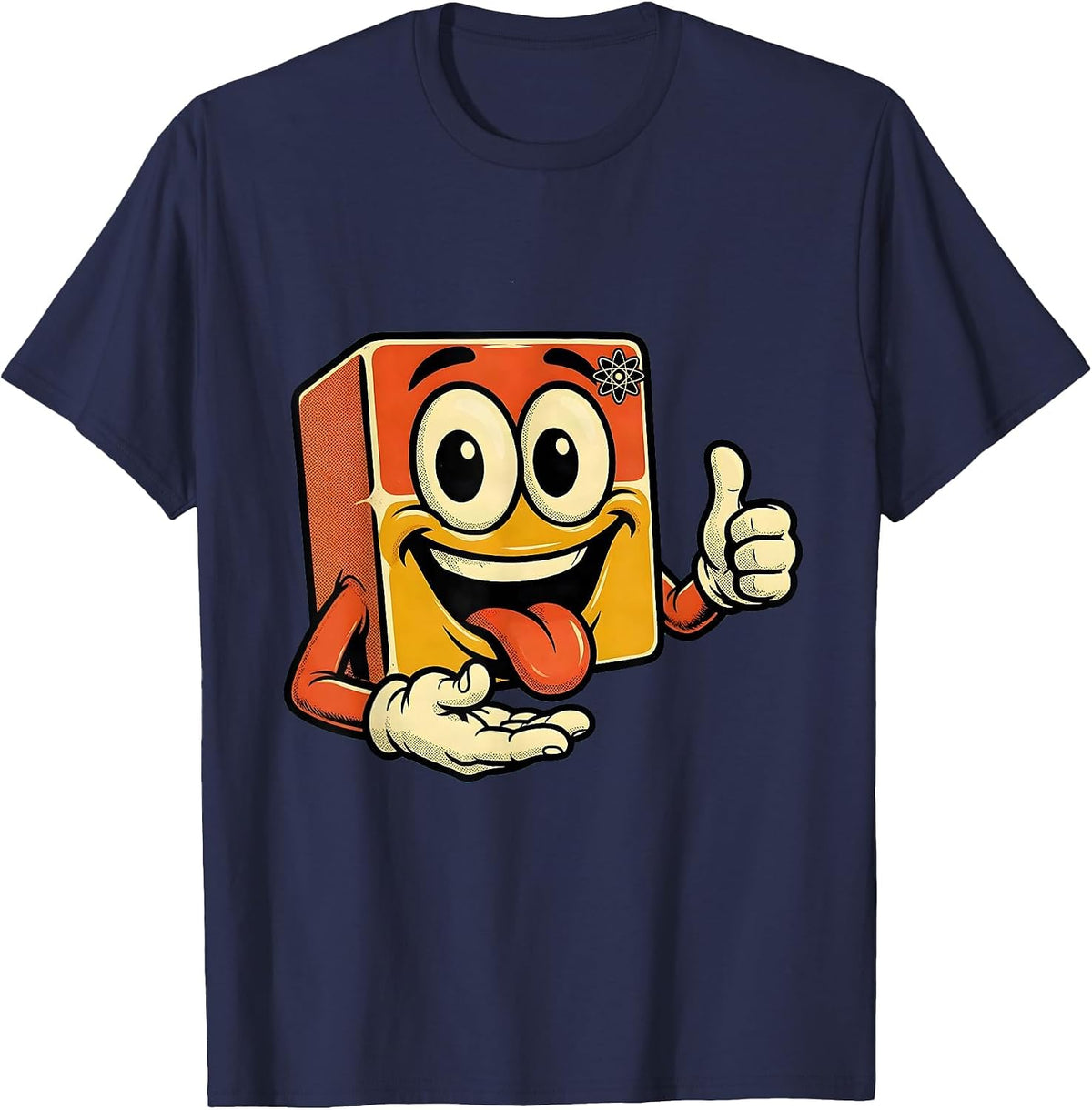 Men's Curious Kid at the Periodic Table Graphic T-Shirt - Navy Blue