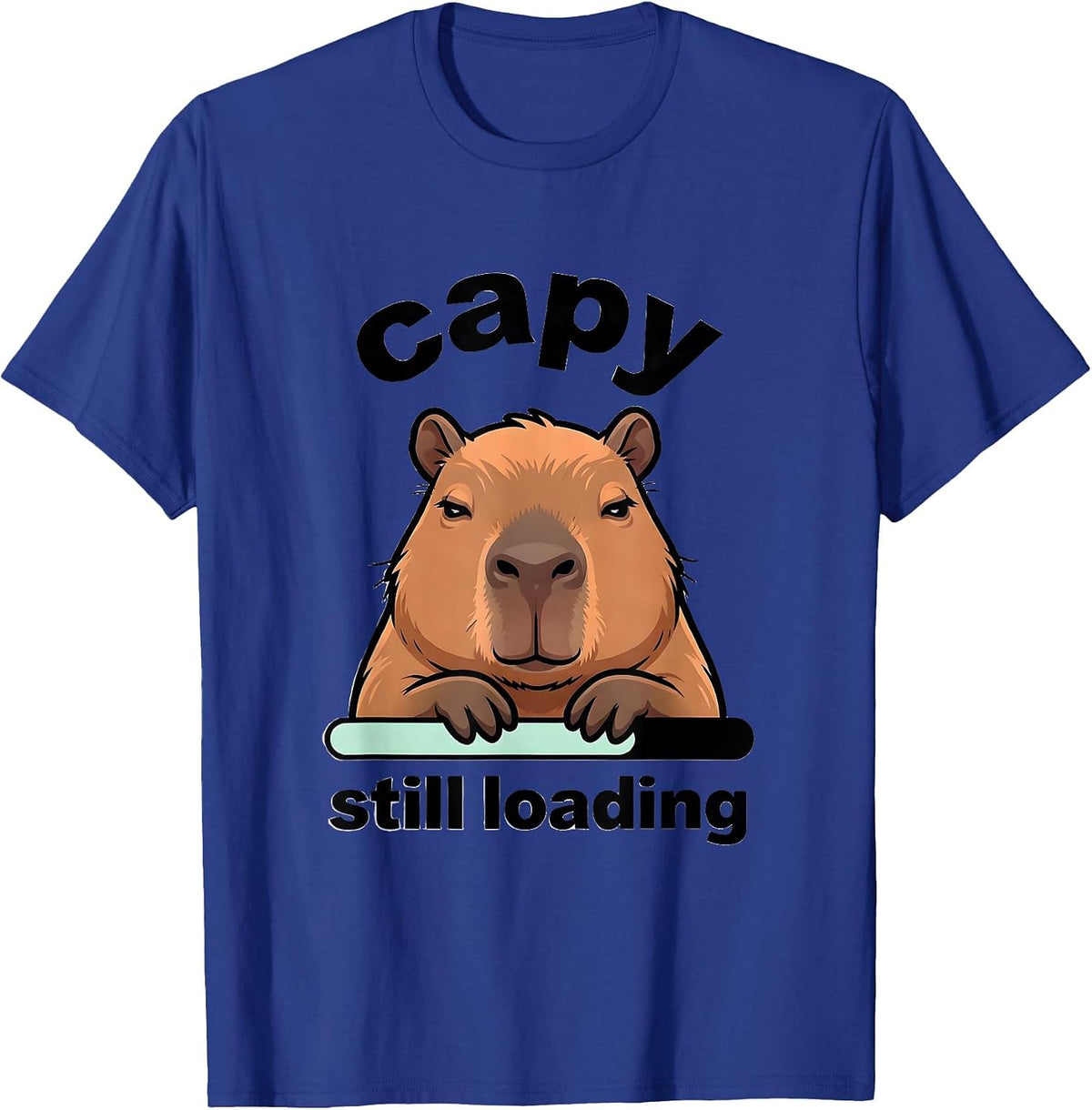 capy still loading Cute Kawaii Capybara Meme Humor Animal T-Shirt - Royal Blue