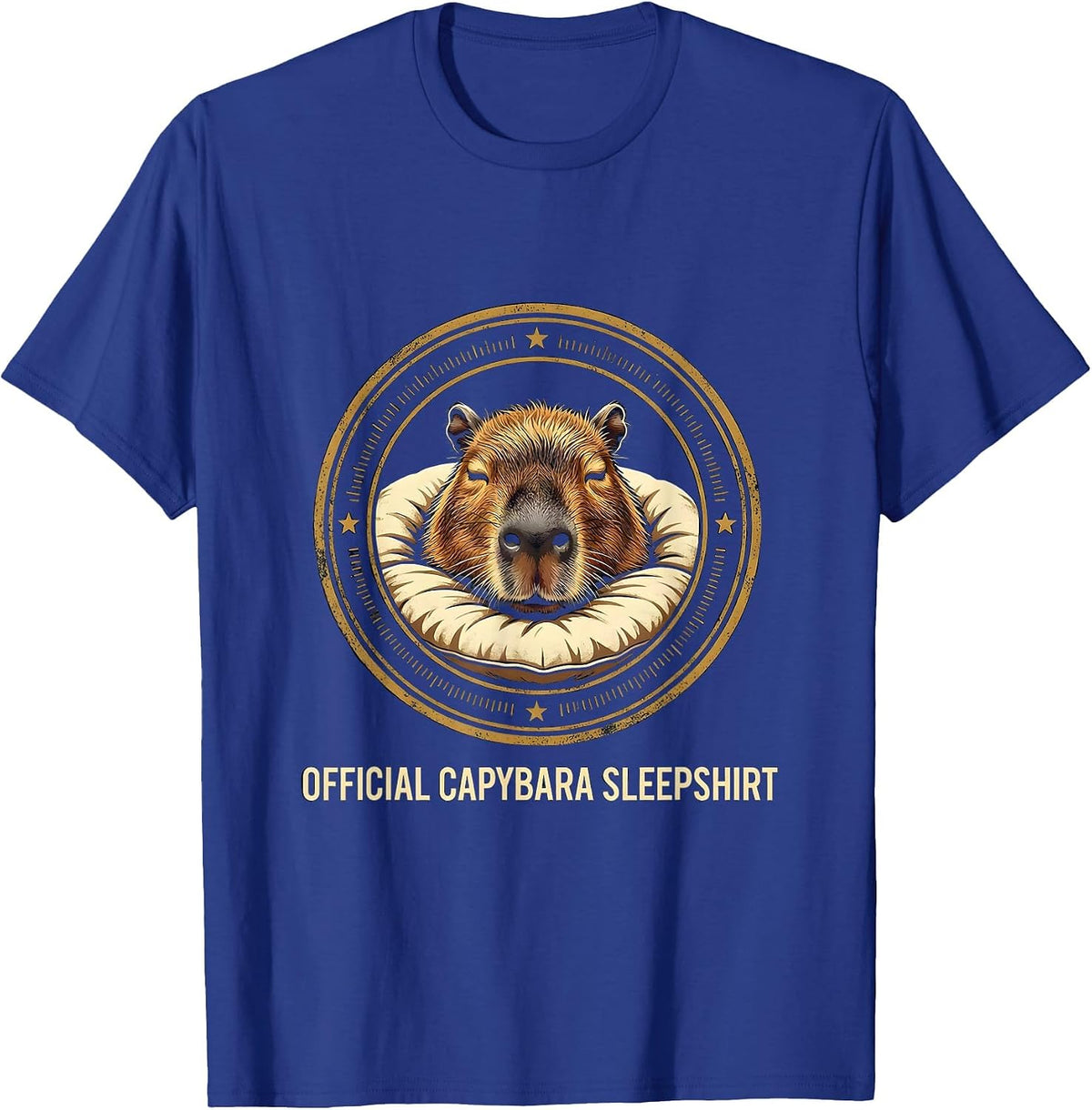 Official Capybara Sleepshirt Cute Whimsical Humor Sleepwear T-Shirt - Royal Blue