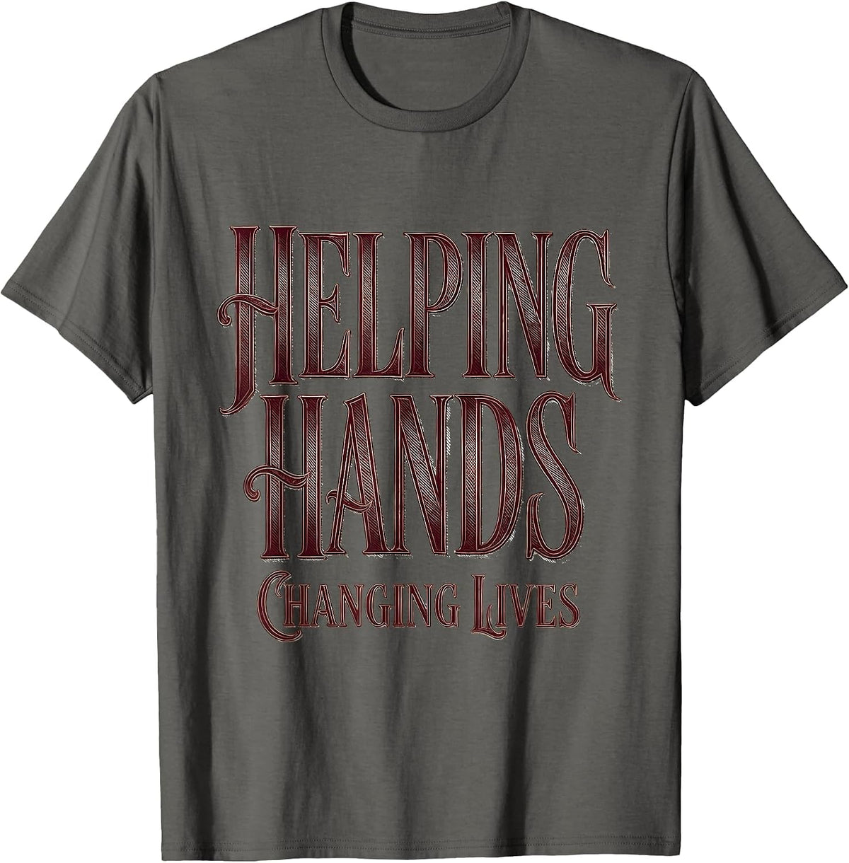 Men's Helping Hands Changing Lives Occupational Therapy T-Shirt - Asphalt Grey