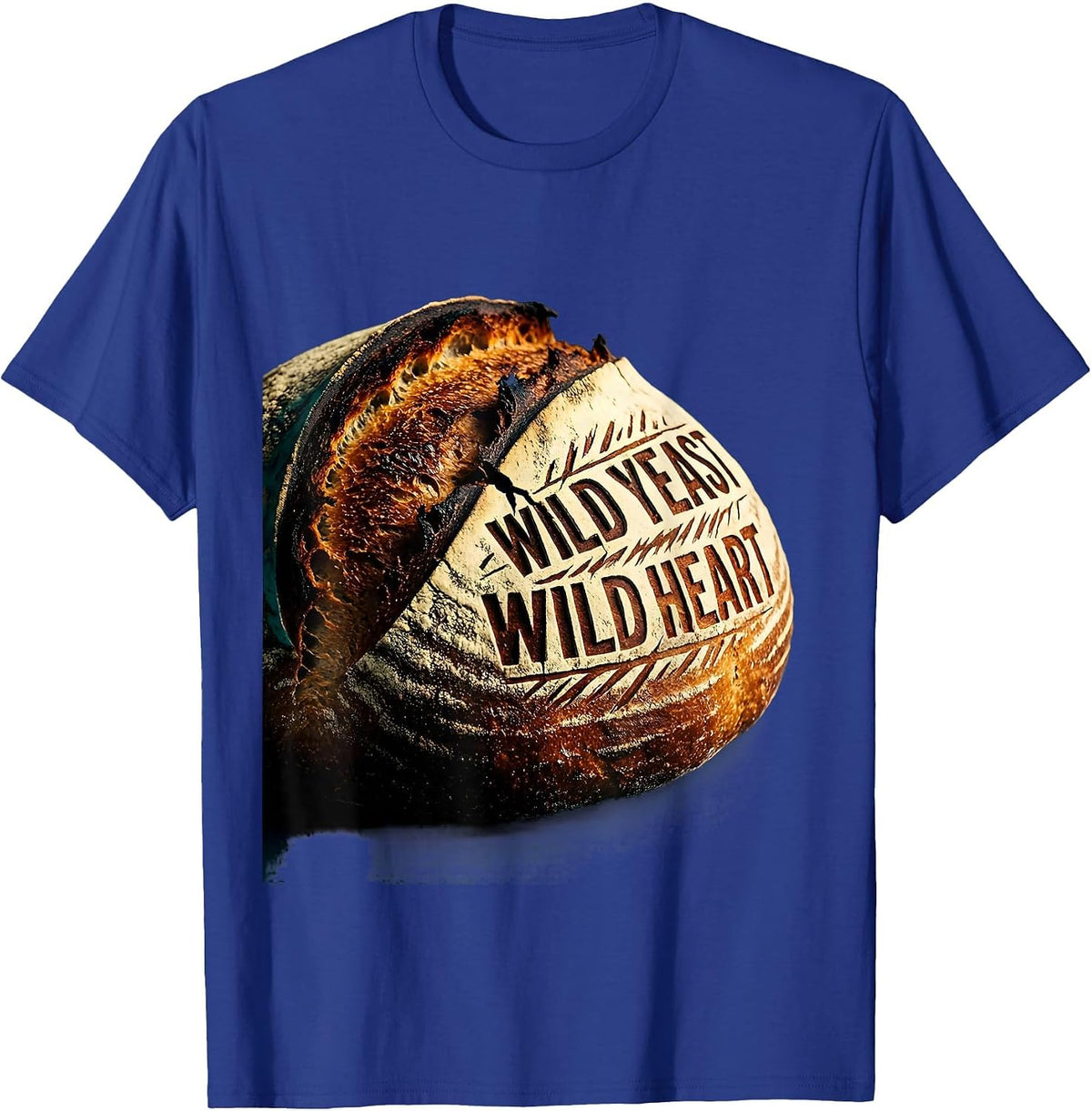 Men's Wild Yeast Wild Heart Sourdough Baker Design T-Shirt - Royal Blue