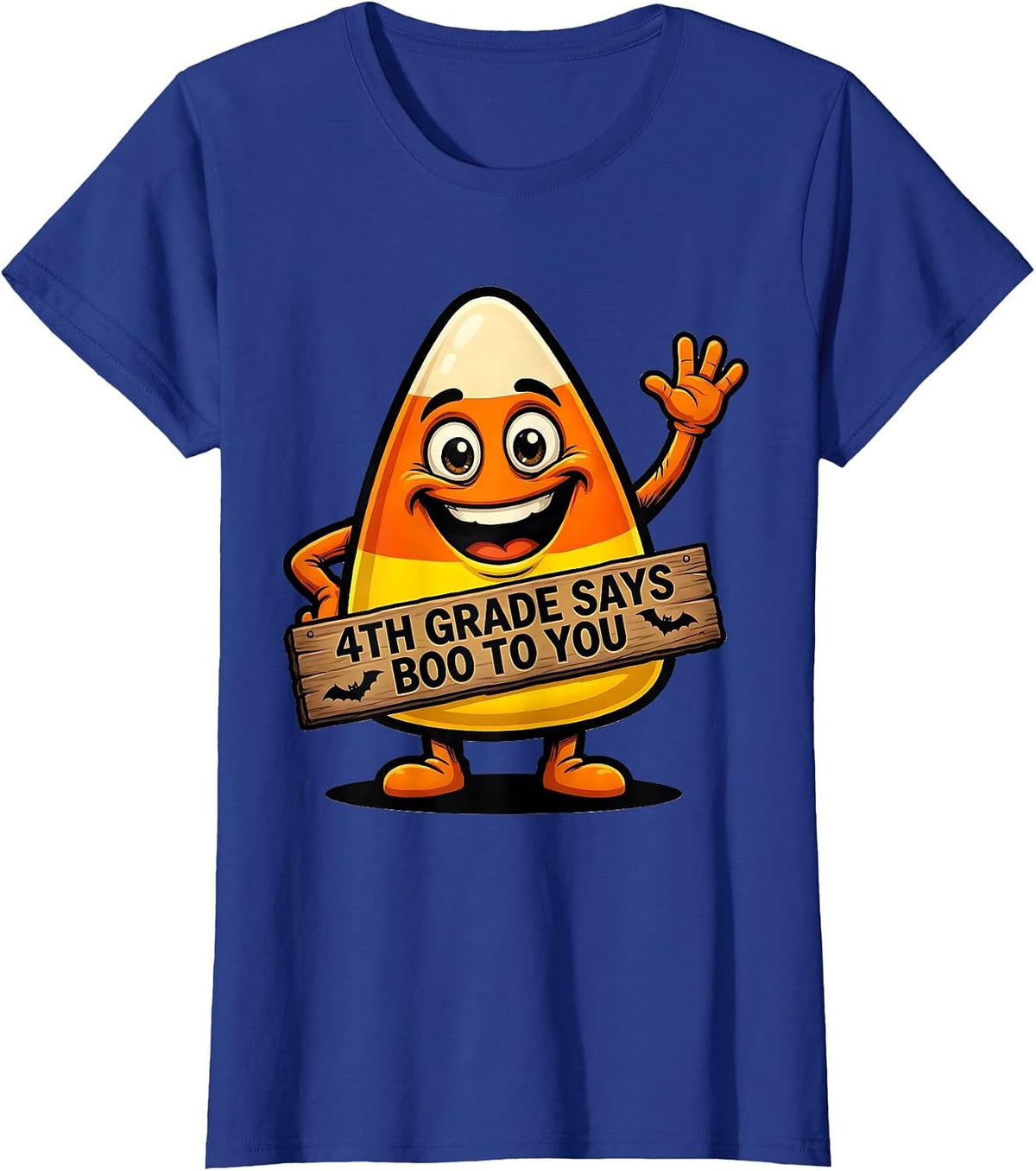 Women's 4th Grade Says Boo To You Funny Teacher Halloween Group T-Shirt - Royal Blue