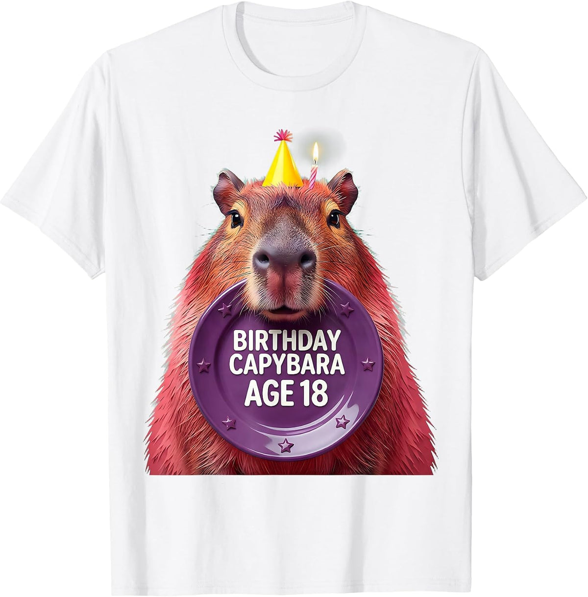Men's Birthday Capybara Age 18 Kawaii Pun Gift T-Shirt - White