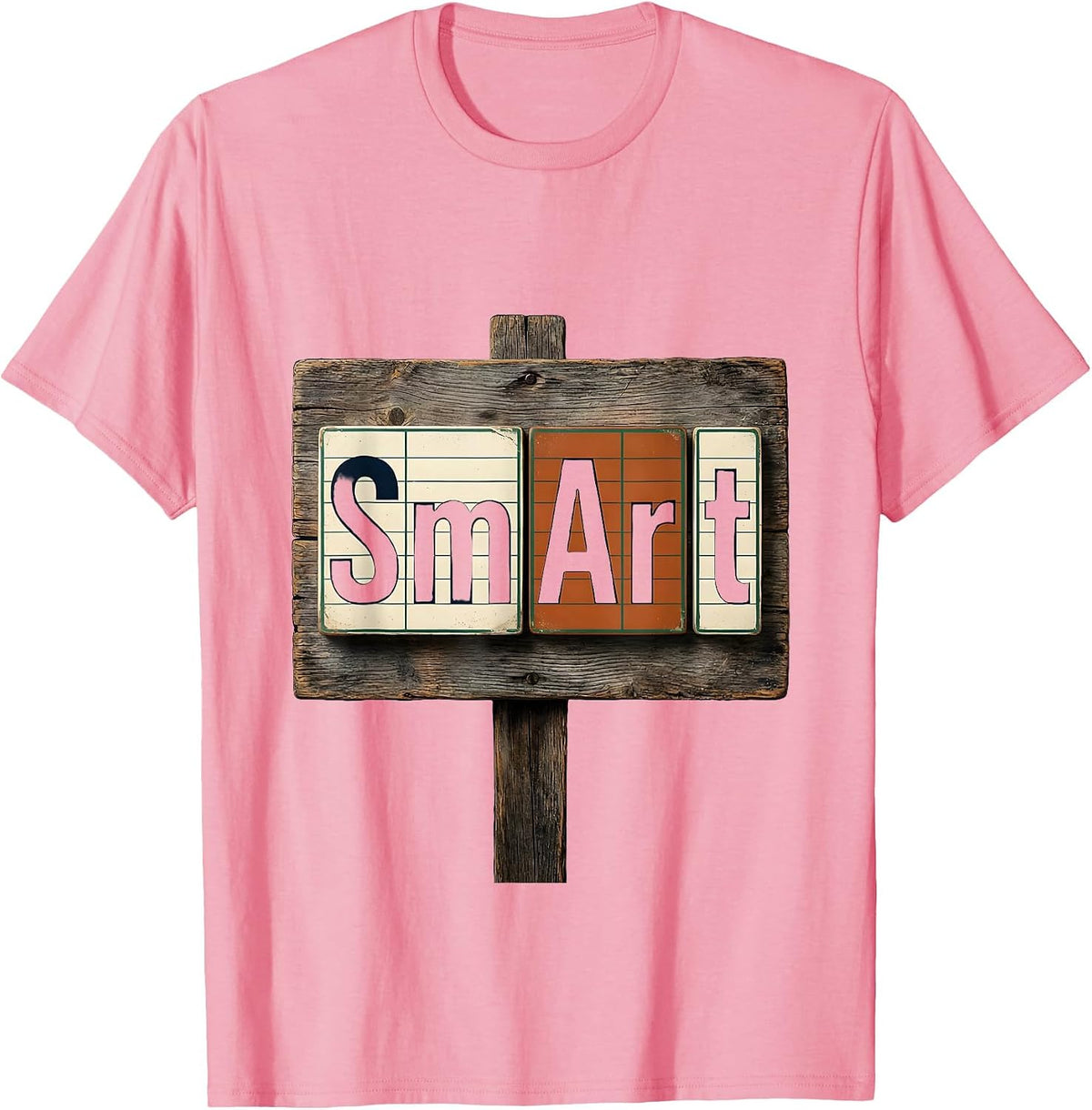 Men's SMArT Vintage Science Nerd Periodic Table Pun Humor T-Shirt - Pink