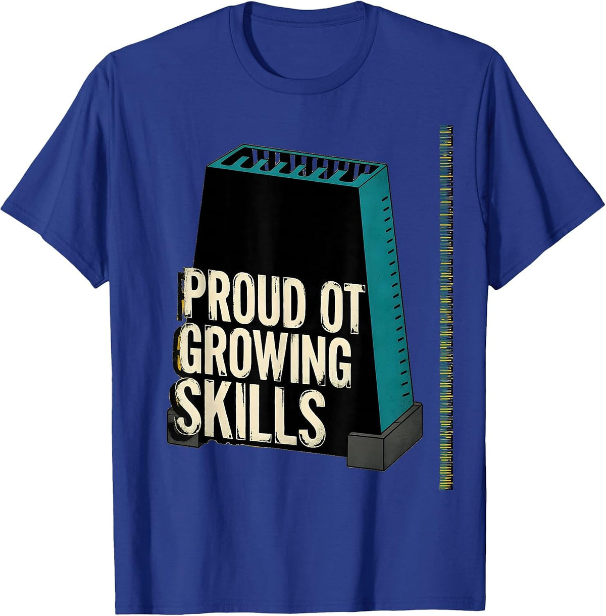 Men's Proud OT Growing Skills Midcentury Modern Occupational T-Shirt - Royal Blue