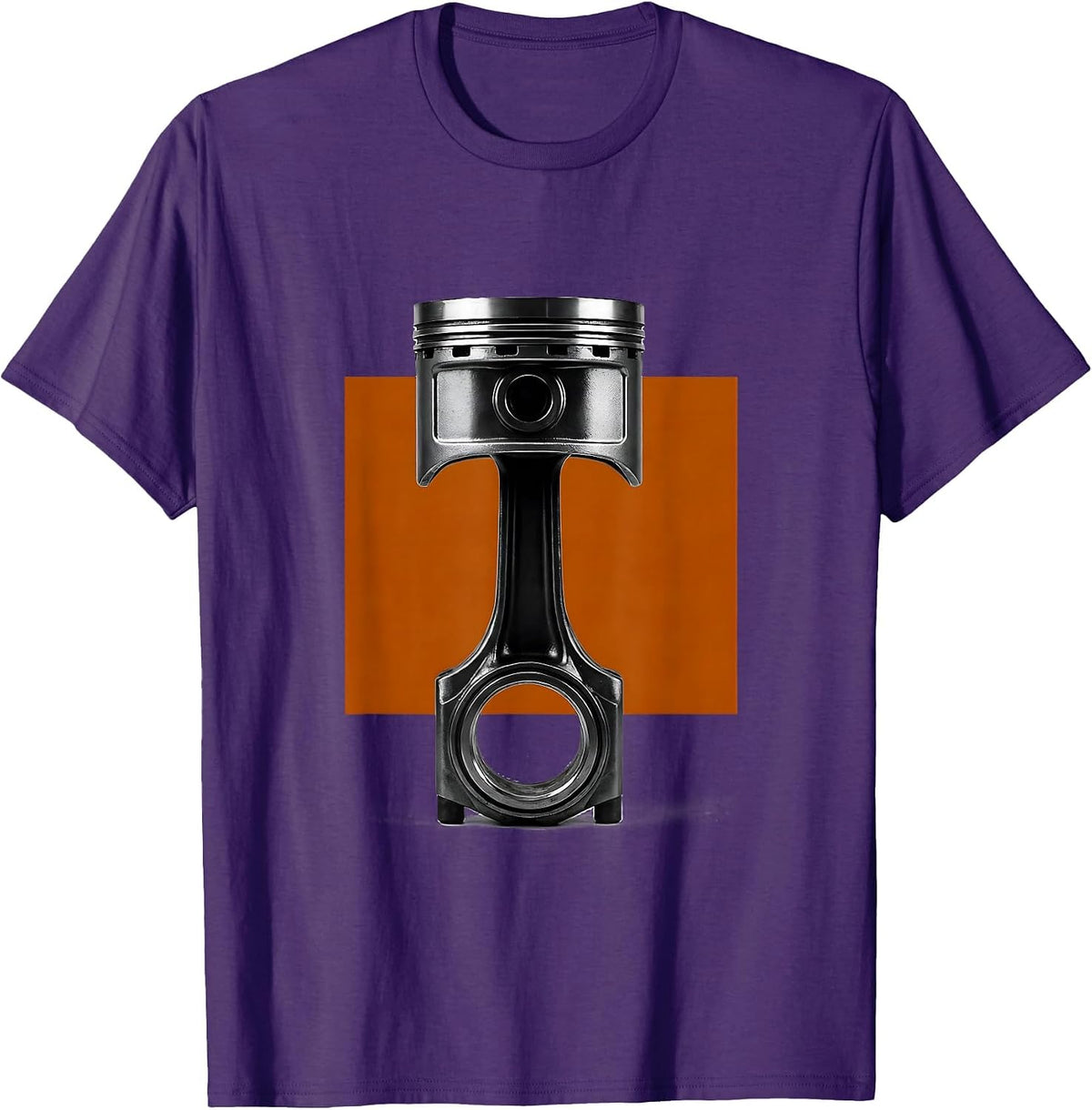 Chrome Piston Minimalist Car Enthusiast Mechanic Humor T-Shirt - Purple