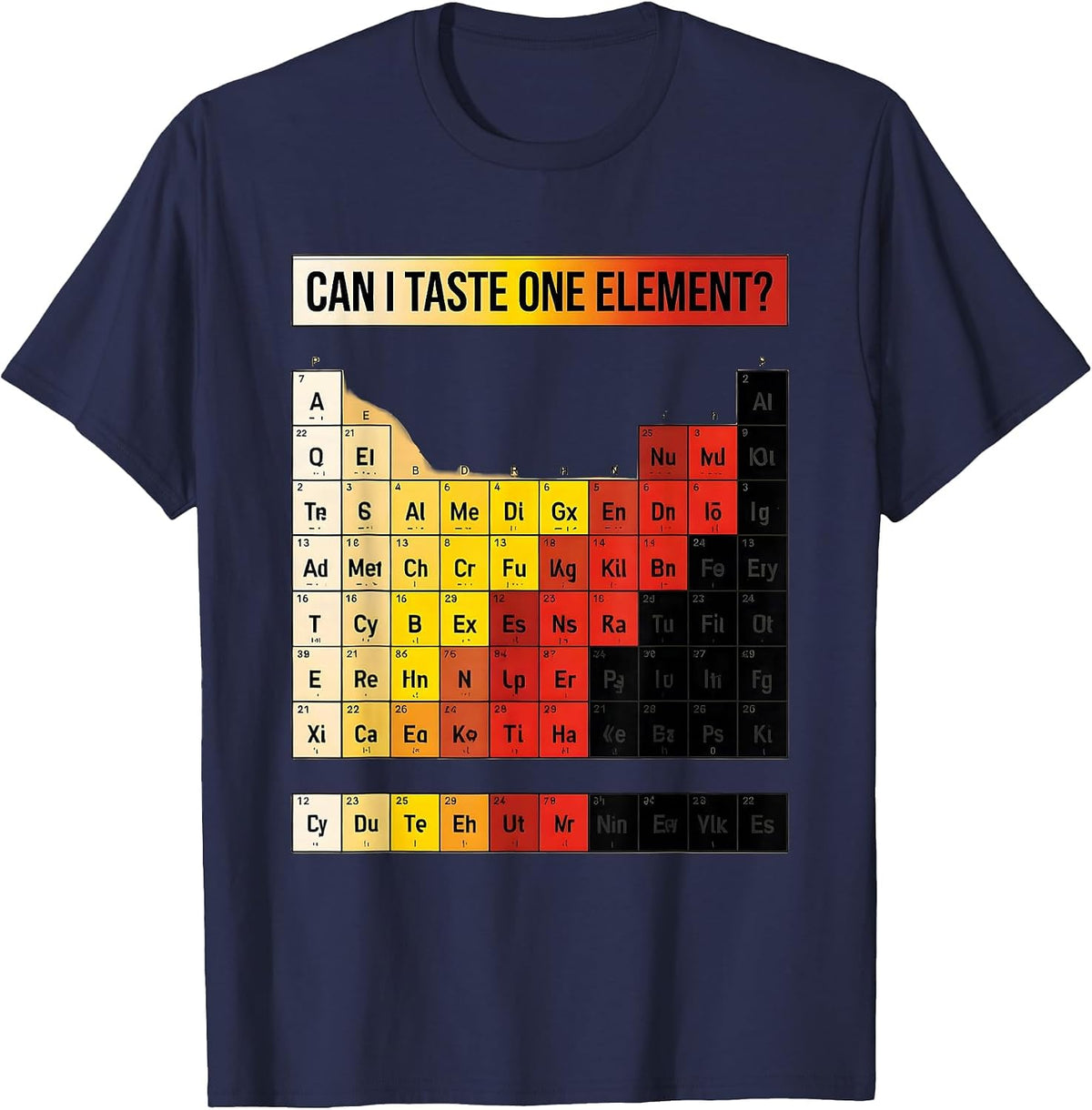 Men's Can I Taste One Element Funny Periodic Table Science Teacher T-Shirt - Navy Blue