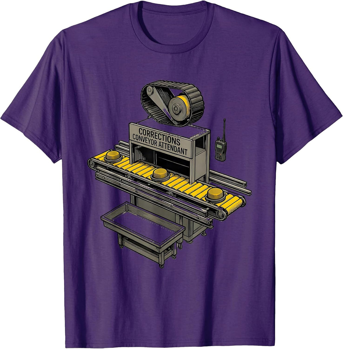 Corrections Conveyor Attendant Funny Police Officer Gift T-Shirt - Purple