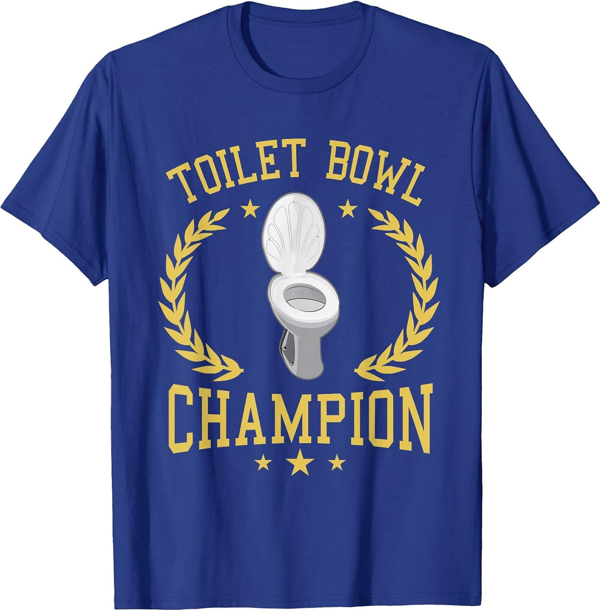 Toilet Bowl Champion Funny Fantasy Football Player T-Shirt - Royal Blue