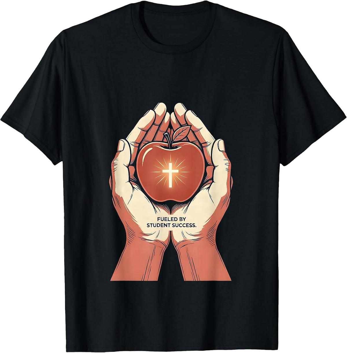 Men's Fueled By Student Success 4th Grade Teacher T-Shirt - Black