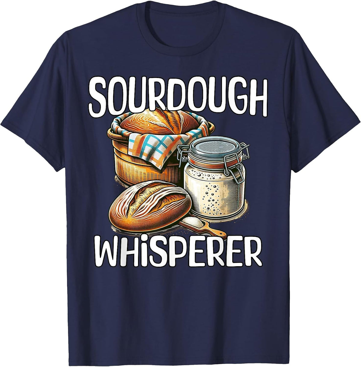 Sourdough Whisperer Sourdough T-Shirt - Navy Blue