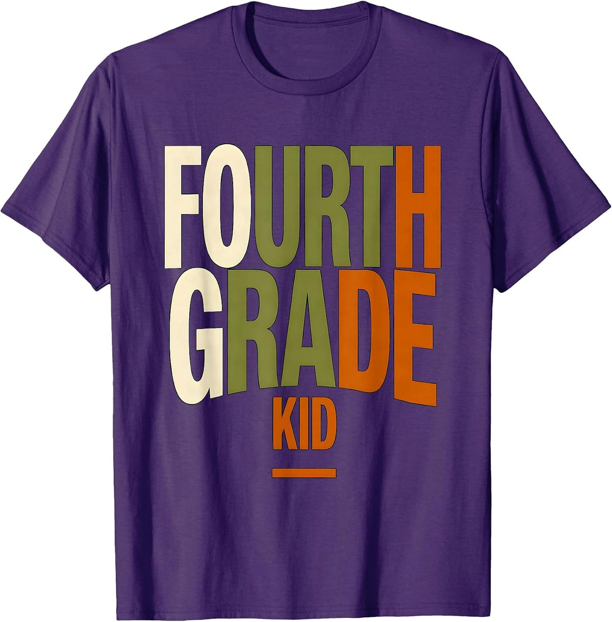 Fourth Grade Kid Camo Back To School Boys Teachers T-Shirt - Purple