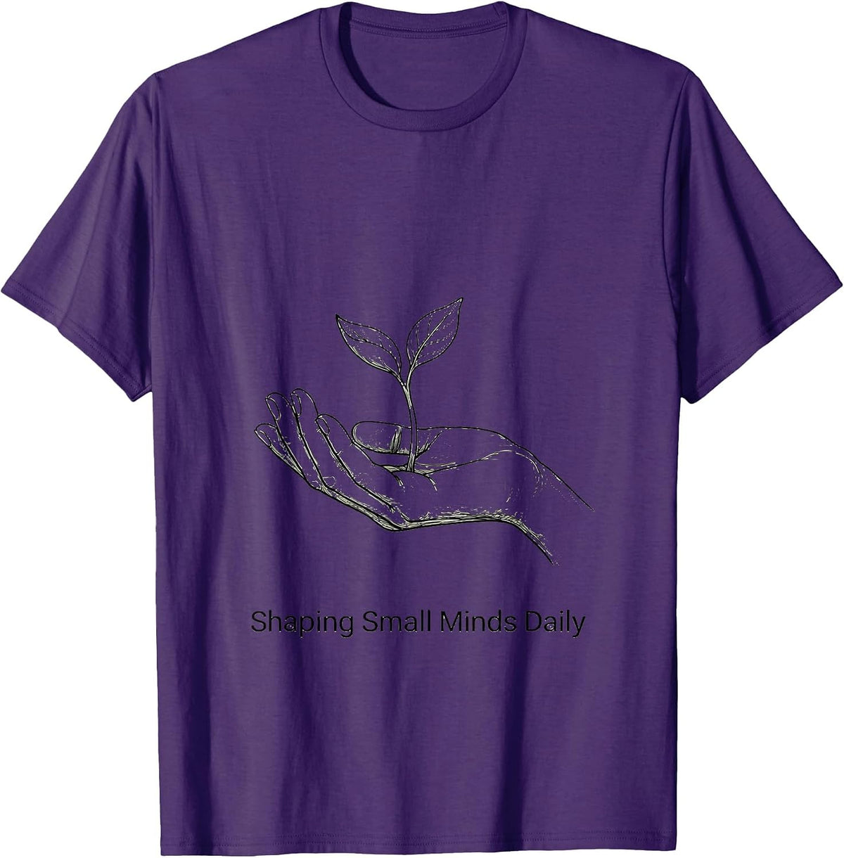 Men's Shaping Small Minds Daily Preschool Teacher T-Shirt - Purple