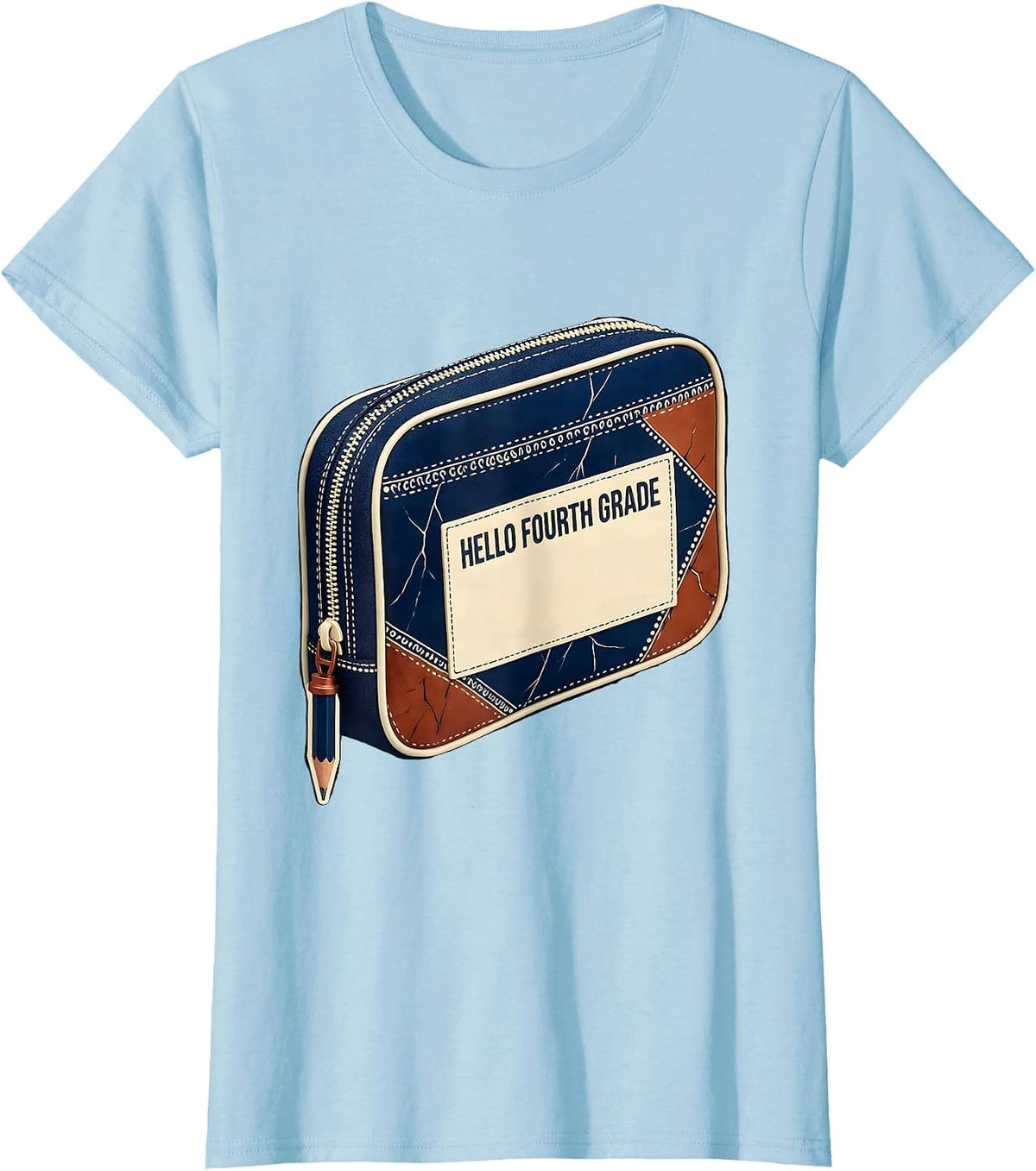 Hello Fourth Grade Tie Dye Back To School Teacher Student T-Shirt - Baby Blue
