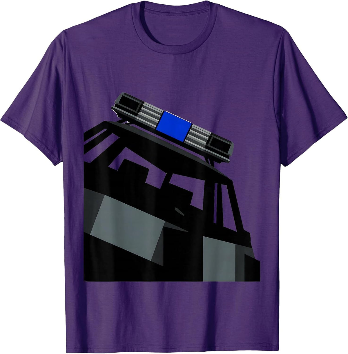 Police Light Bar Modernist Thin Blue Line Support T-Shirt - Purple