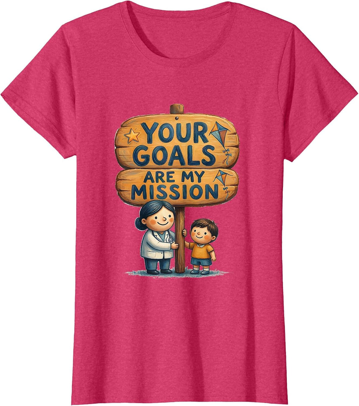 Women's Your Goals Are My Mission Occupational Therapy T-Shirt - Red Heather