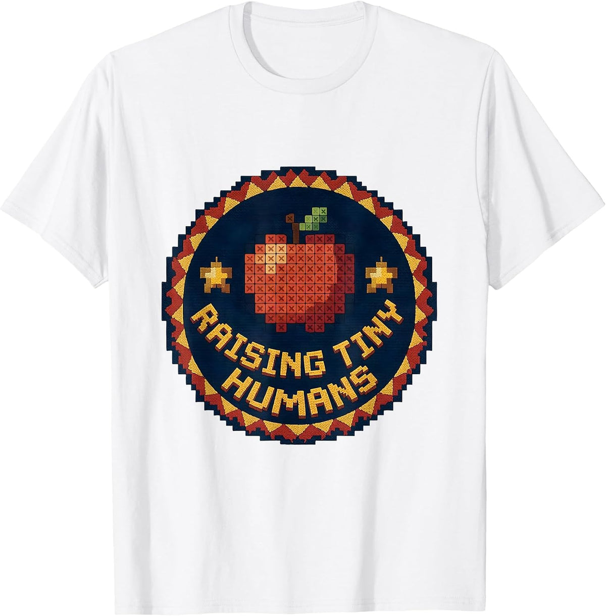 Men's Raising Tiny Humans Preschool Teacher Design T-Shirt - White