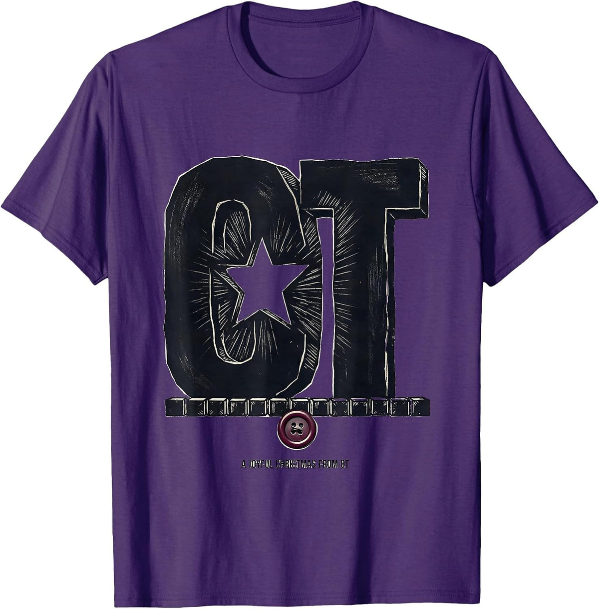 A Joyful Christmas From OT Funny Occupational Therapy T-Shirt - Purple