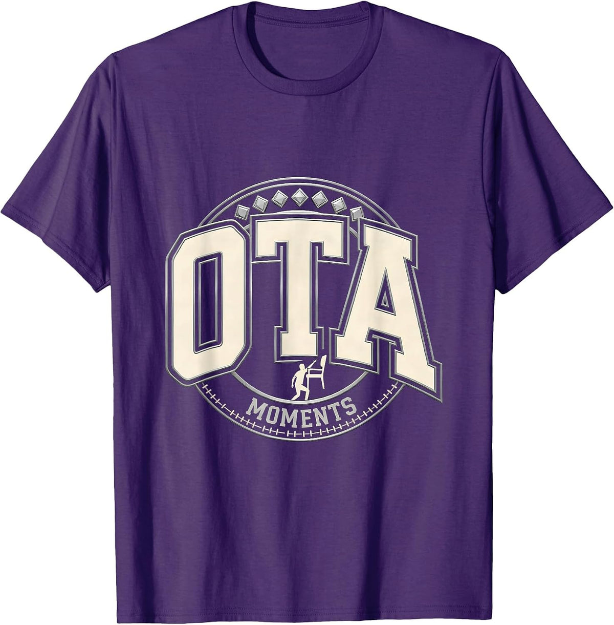 OTA Moments Sparkle Varsity Retro Occupational Therapy OT T-Shirt - Purple