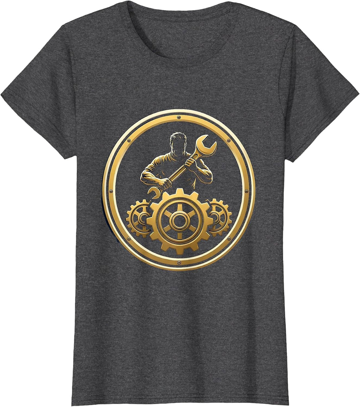 Women's Occupational Therapy Gear Assembly Illustration T-Shirt - Dark Heather Grey