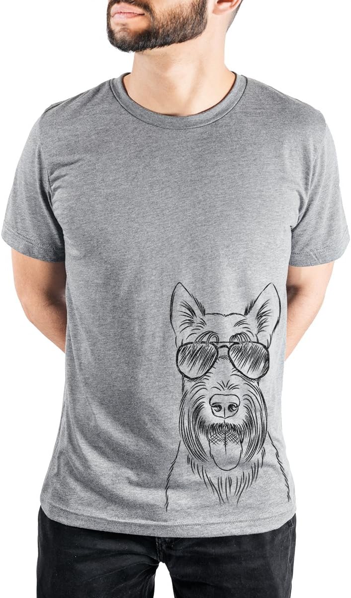 Inkopious Oswald the Scottish Terrier Triblend T-Shirt - Unisex Grey Crew Neck