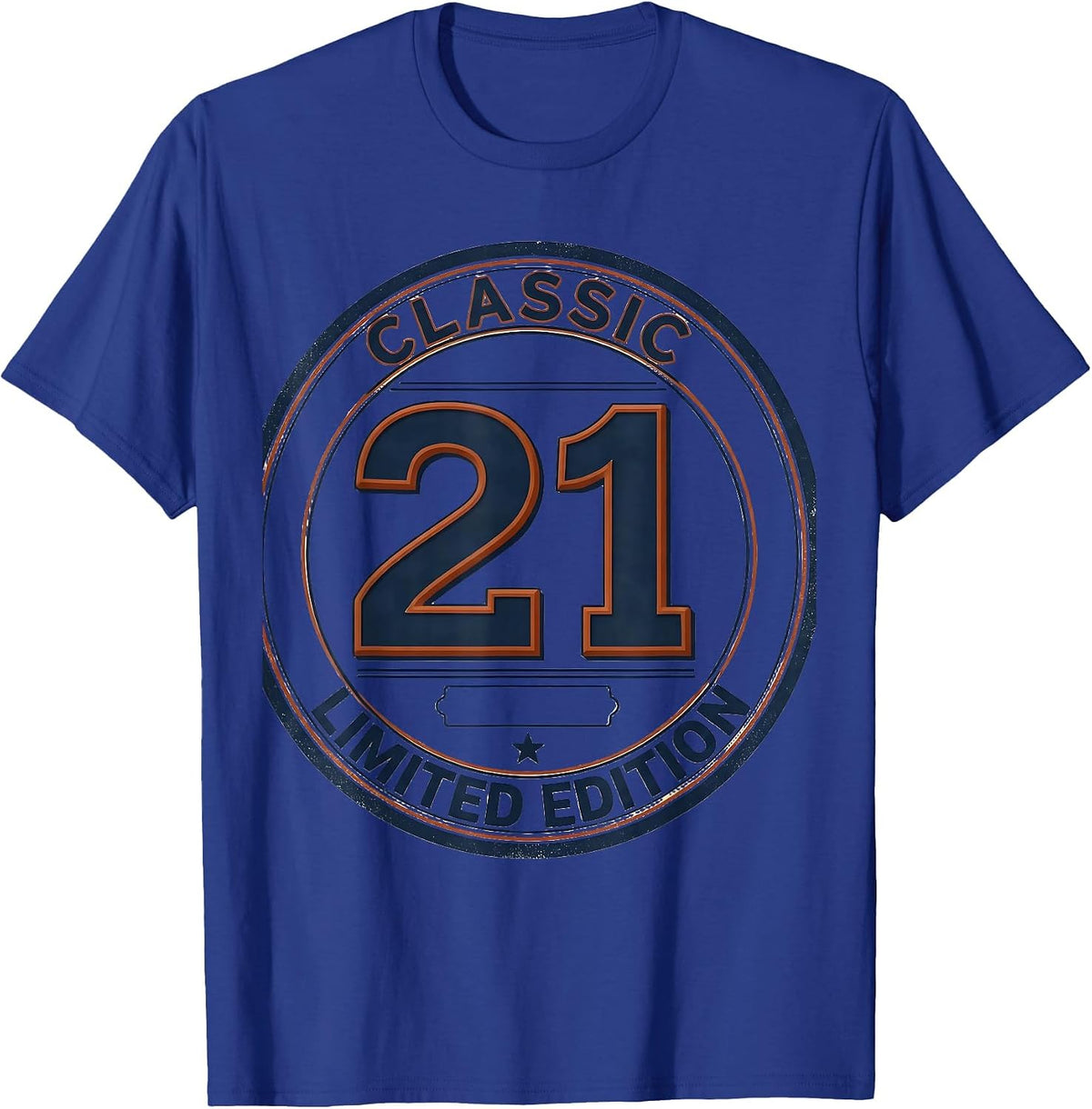 Classic 21 Limited Edition Vintage Birthday Gift for Turning T-Shirt - Royal Blue