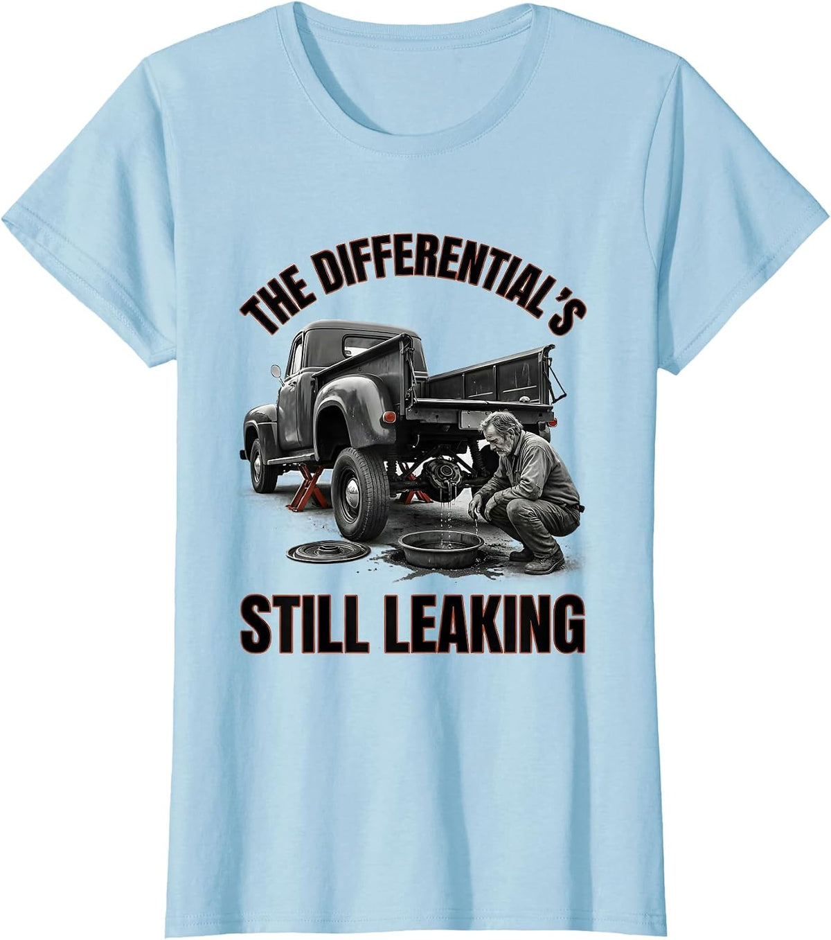 the differential's still leaking Funny Car Guy Classic T-Shirt - Baby Blue