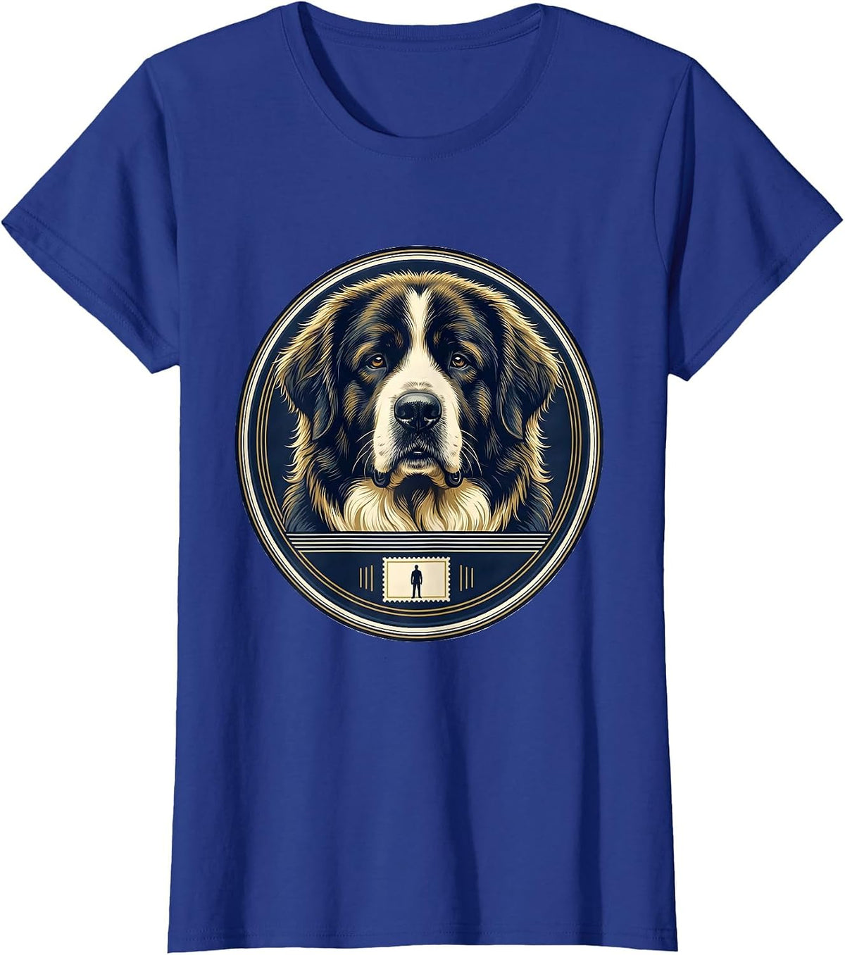 Women's Great Pyrenees Dog Crest Breed Pride Emblem T-Shirt - Royal Blue