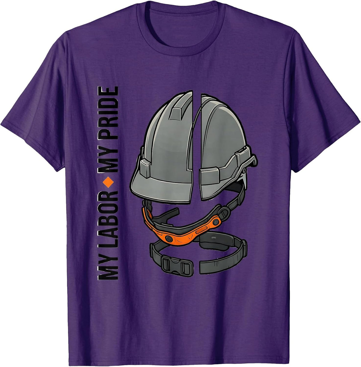 Men's My Labor, My Pride Patriotic Labor Day Union Worker T-Shirt - Purple