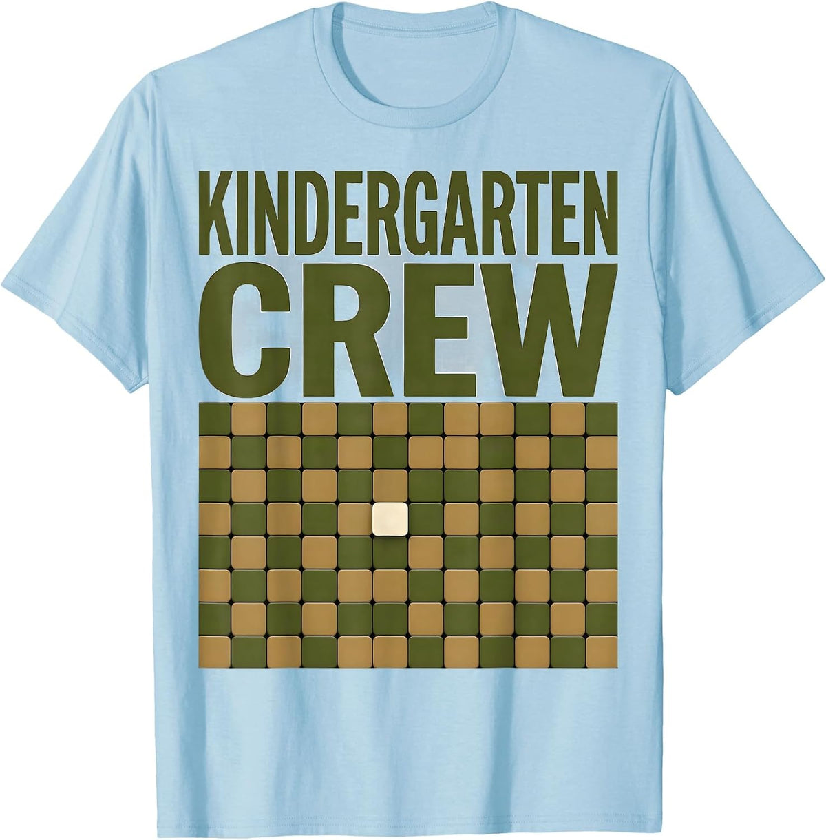 Men's Kindergarten Crew Camo Back To School Boys First Day T-Shirt - Baby Blue