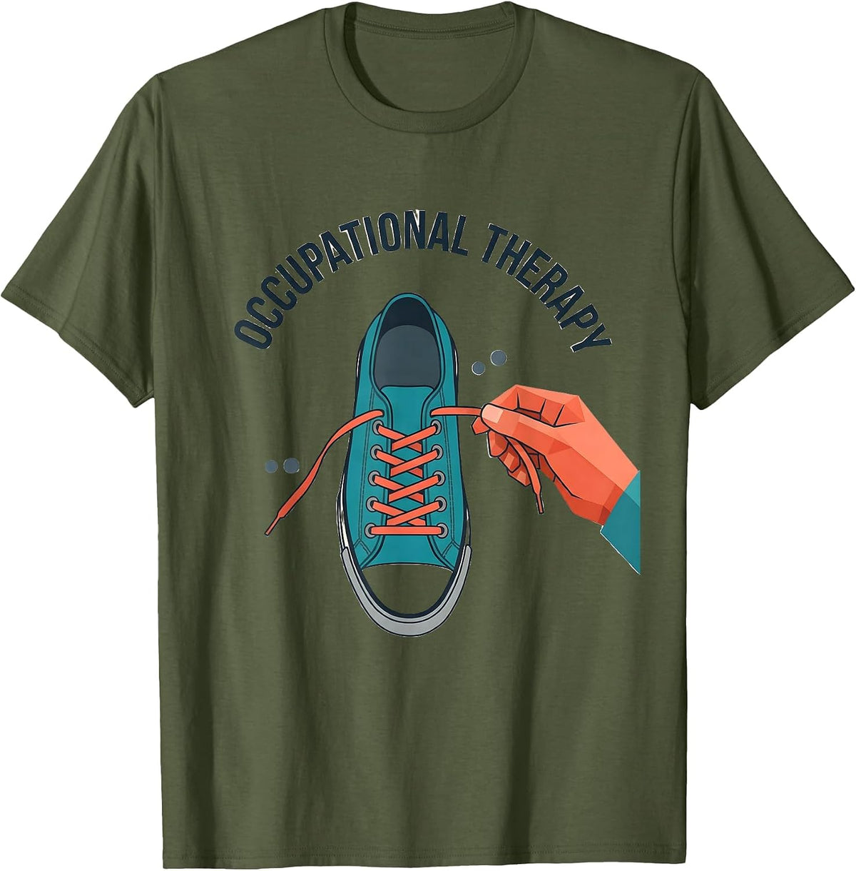 Occupational Therapy Retro Vintage OT Month Celebration T-Shirt - Olive Green