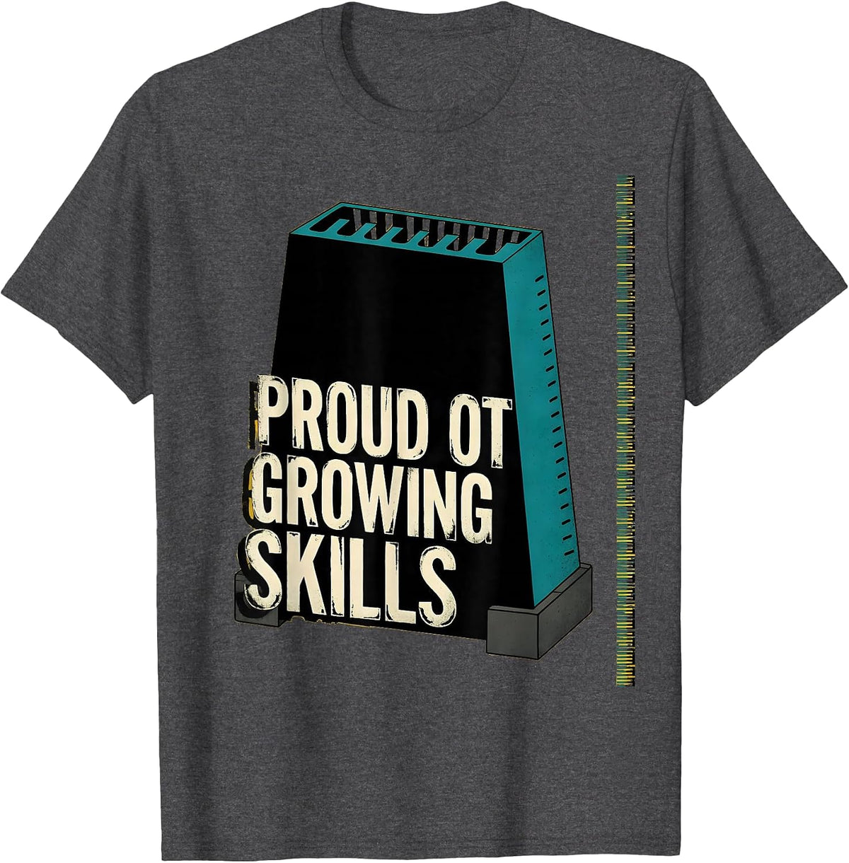Men's Proud OT Growing Skills Midcentury Modern Occupational T-Shirt - Dark Heather Grey