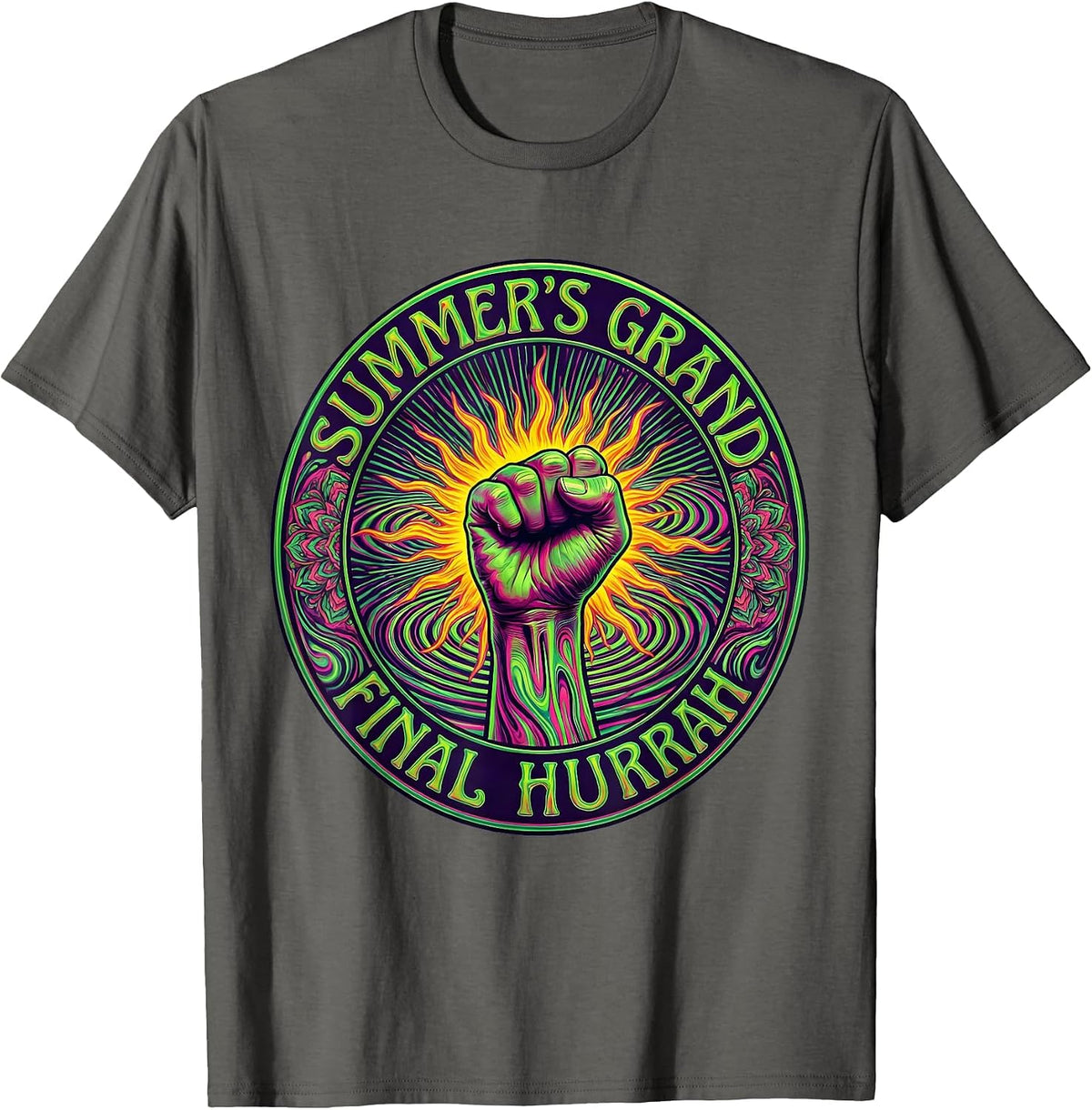 Summer's Grand Final Hurrah Labor Day Design T-Shirt - Asphalt Grey